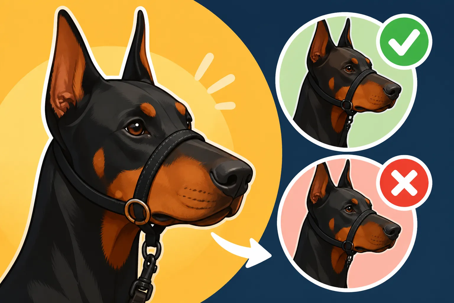 Whether a Doberman's Long Nose Fits a Head Halter