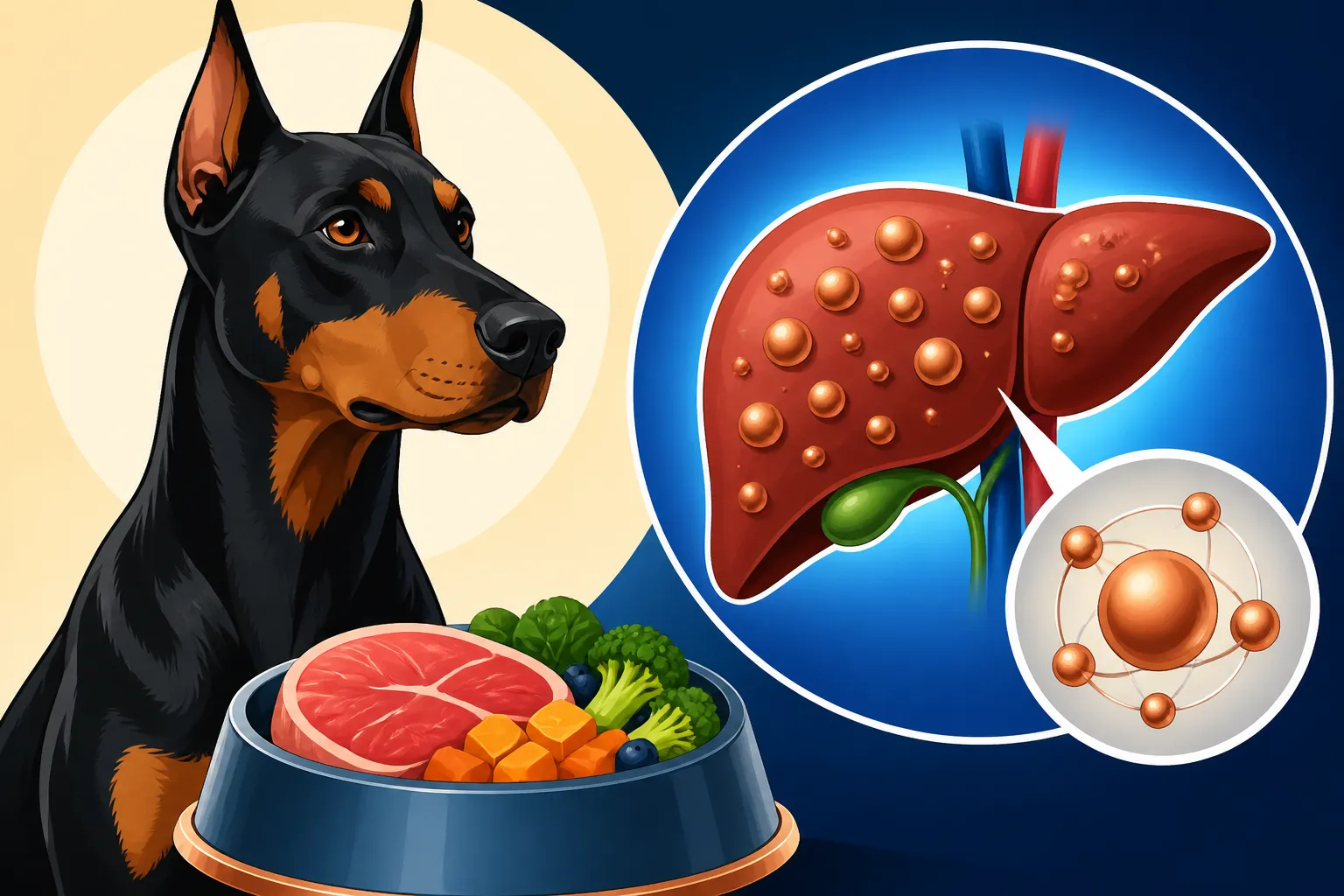 Feeding a Doberman Whose Liver Stores Copper