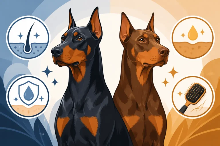 Skin and Coat Care for a Blue or Fawn Doberman