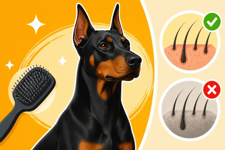 Doberman Grooming on a Coat With No Undercoat