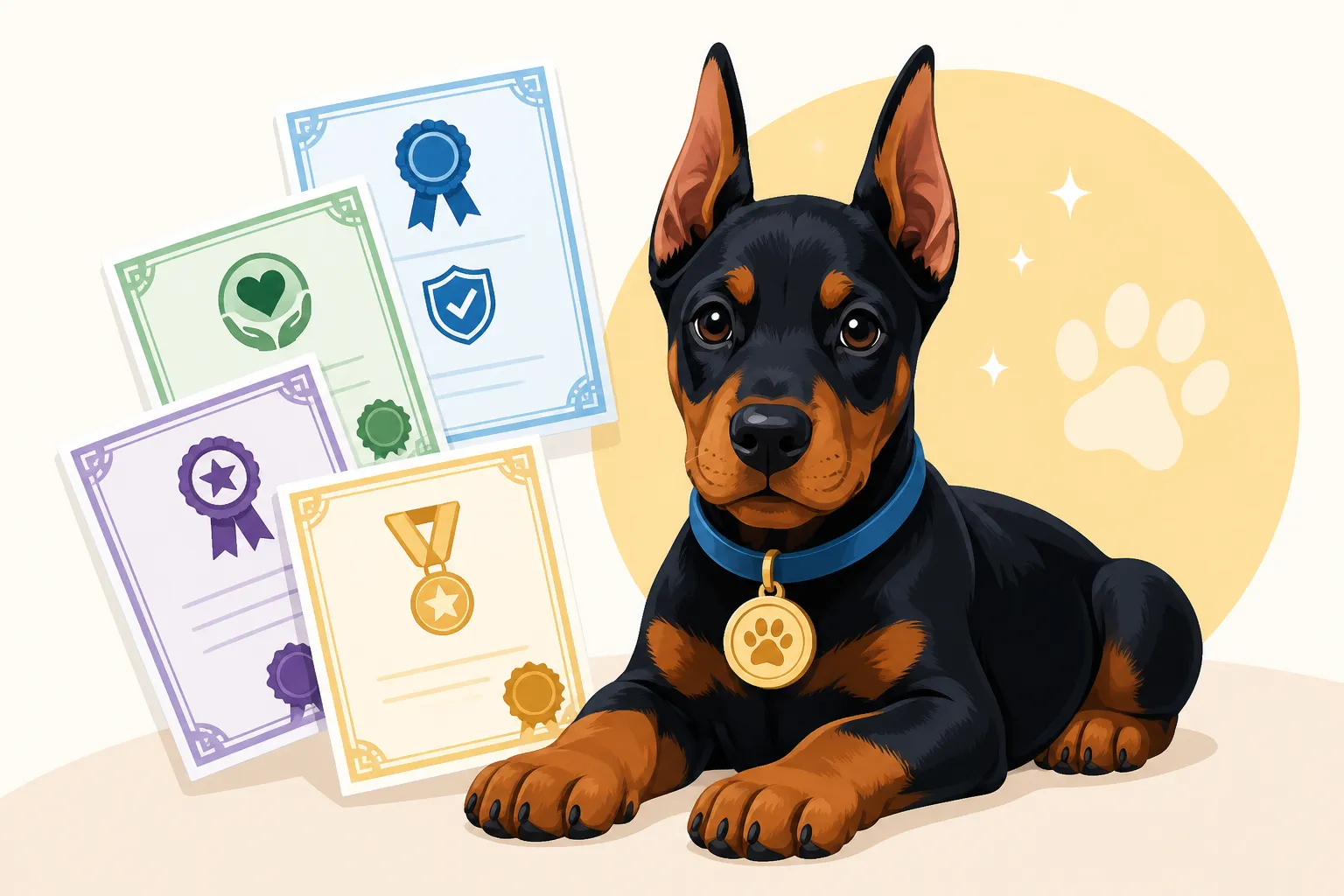 Which Certificates Come Home With a Doberman Puppy
