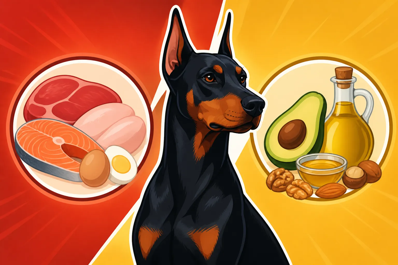 Protein and Fat for a Lean Working Doberman
