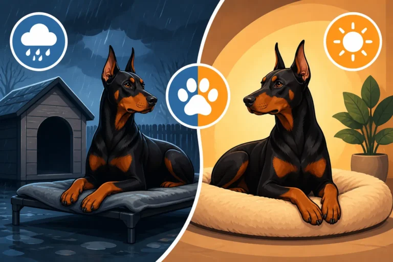 Whether a Doberman Can Sleep Outdoors