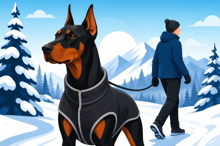 Winter Walks With a Thin-Coated Doberman
