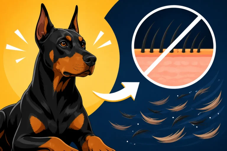 Why a Doberman With No Undercoat Still Sheds