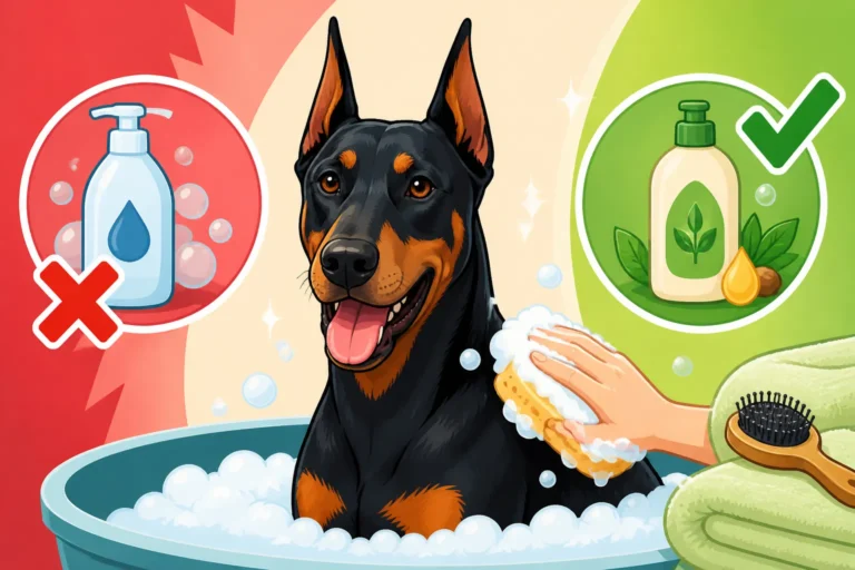 Washing a Doberman Without Stripping Its Skin