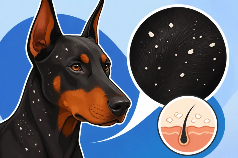 Dandruff and Flaking on a Doberman