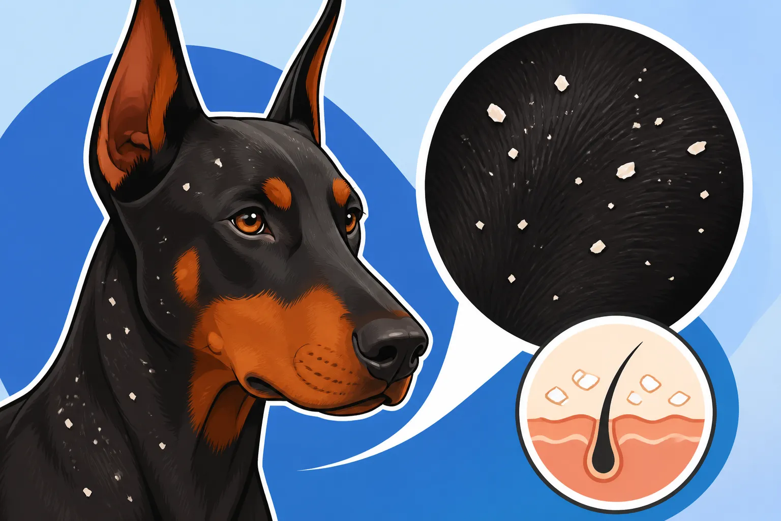 Dandruff and Flaking on a Doberman