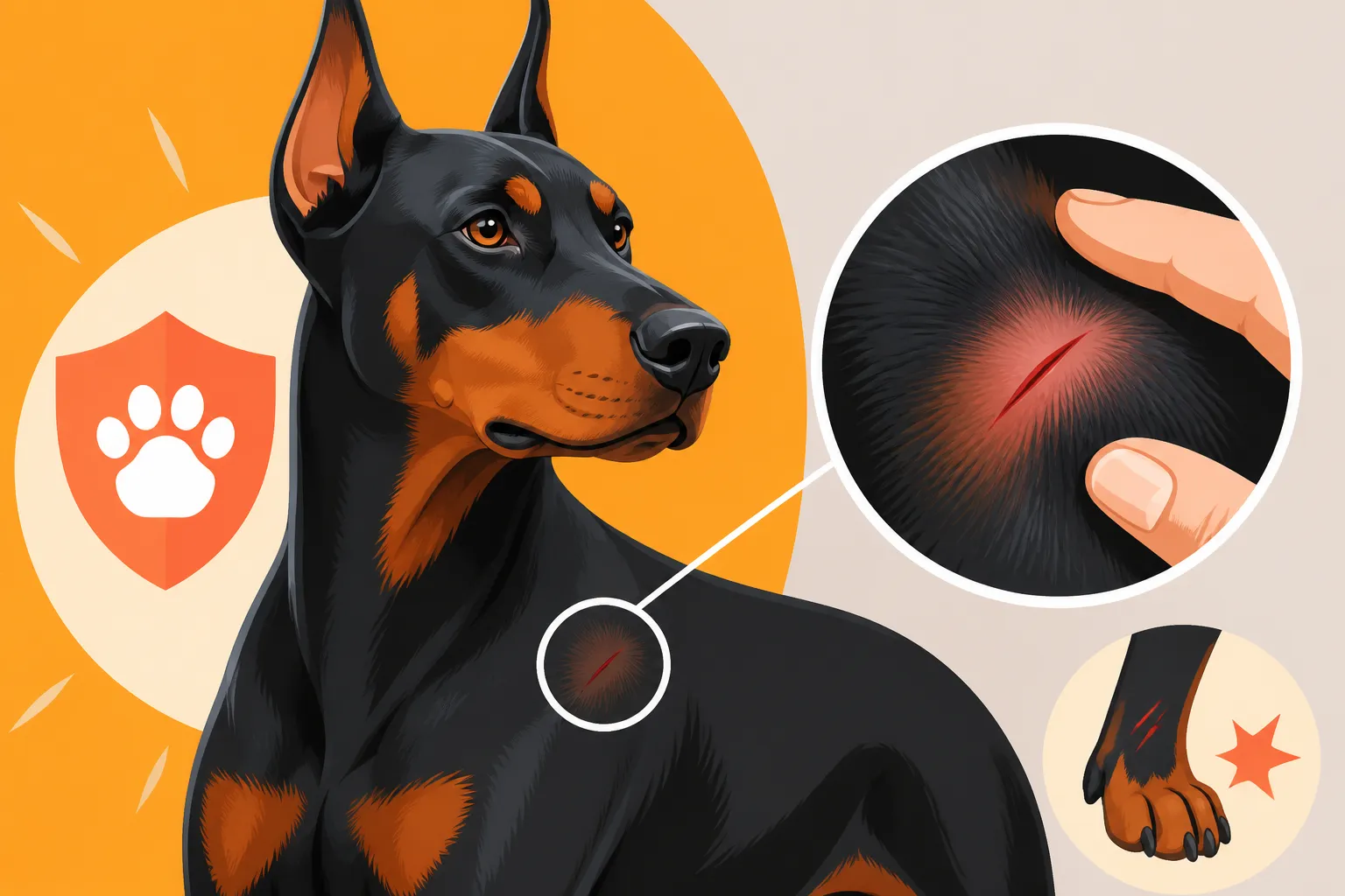 Thin Doberman Skin and Everyday Cuts