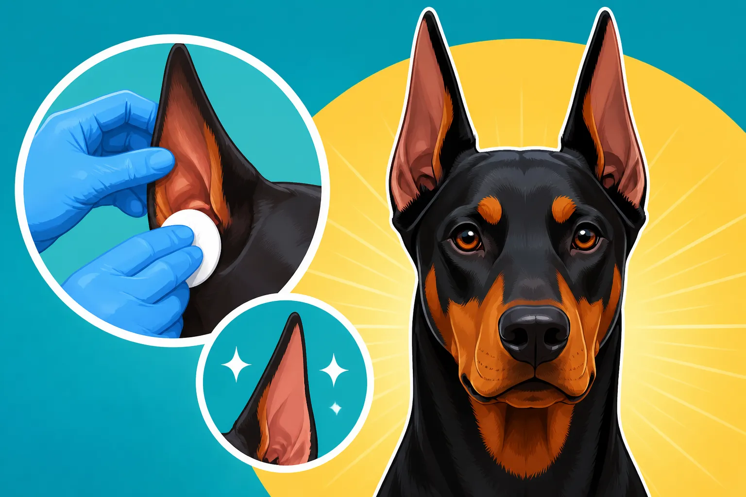 Ear Hygiene Once a Doberman's Crop Has Healed