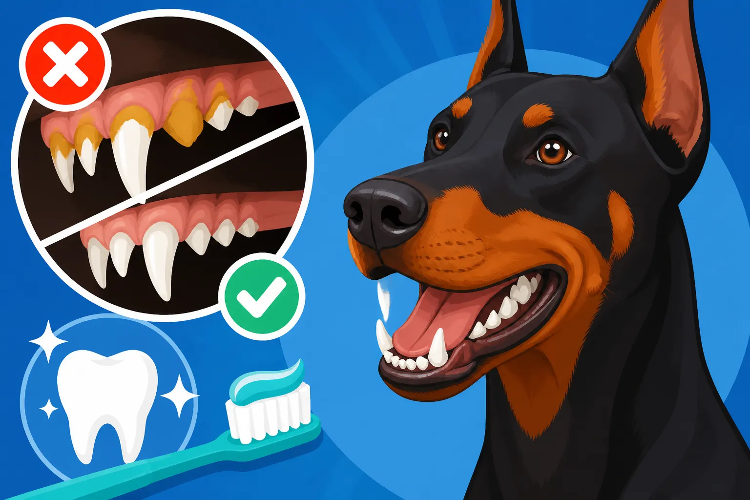 Keeping Tartar Off a Doberman's Long Teeth