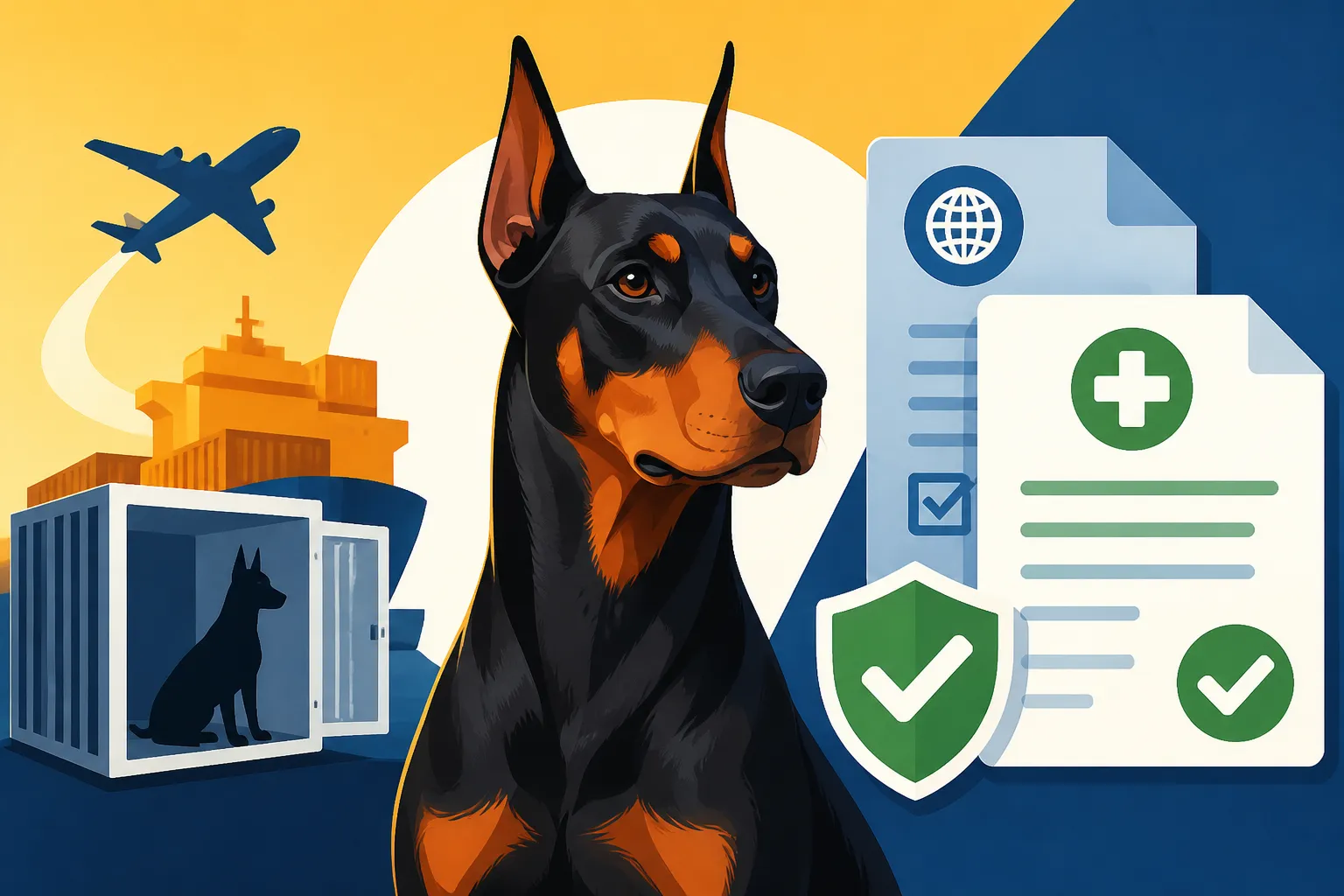 Customs and Health Papers for an Imported Doberman