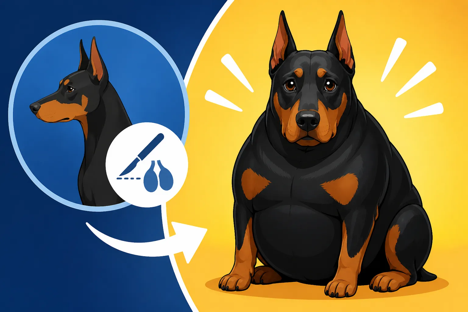 Why a Neutered Doberman Starts Gaining
