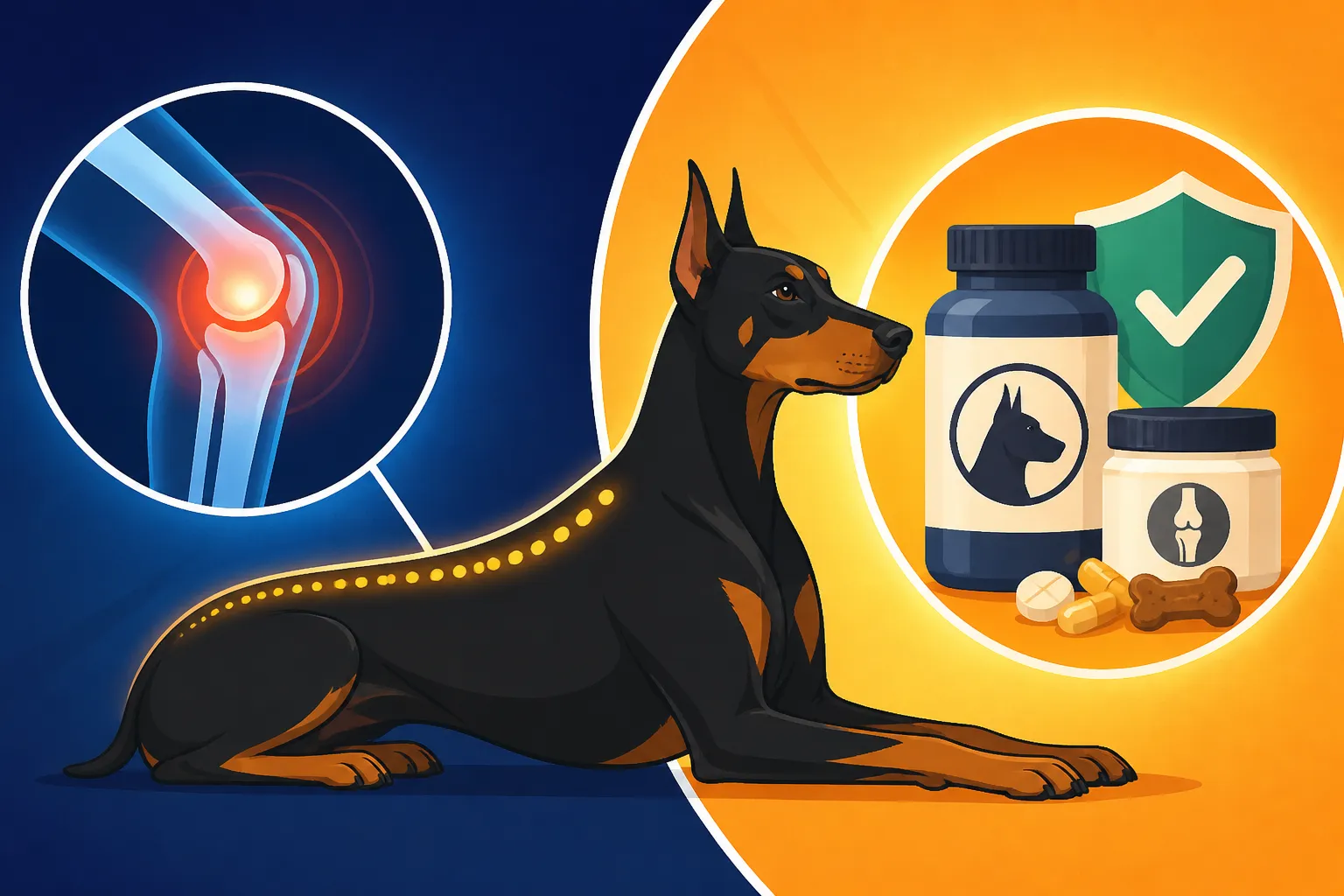 Whether Joint Supplements Help a Long-Backed Doberman