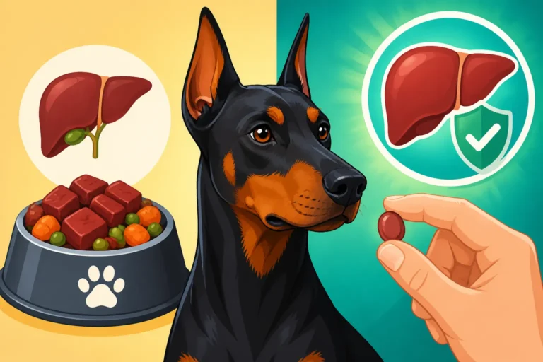 Feeding a Doberman on Liver Medication