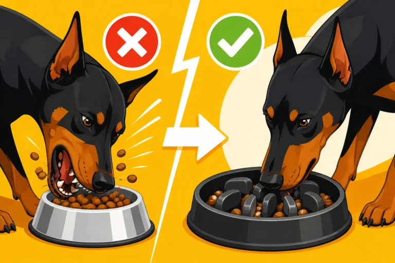 Bowls That Stop a Doberman Swallowing Its Dinner