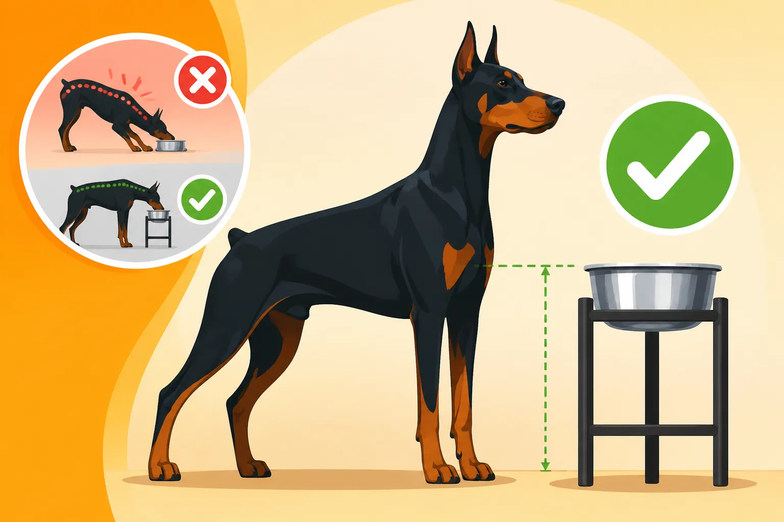 Bowl Height for a Tall Doberman