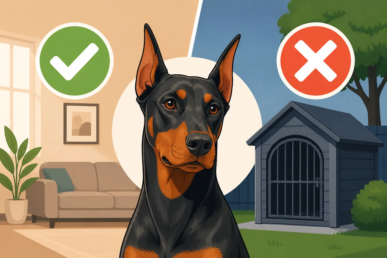 Whether a Doberman Should Be Kenneled Outside