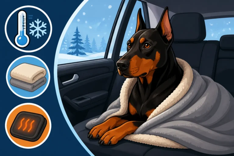 Keeping a Doberman Warm in a Cold Car