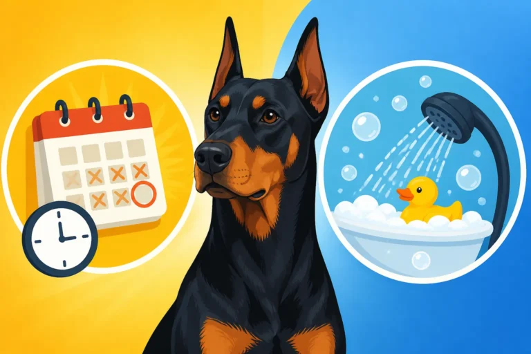 How Long a Doberman Goes Without a Bath