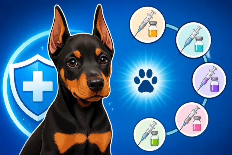 What a Doberman Puppy's Shot Series Adds Up To