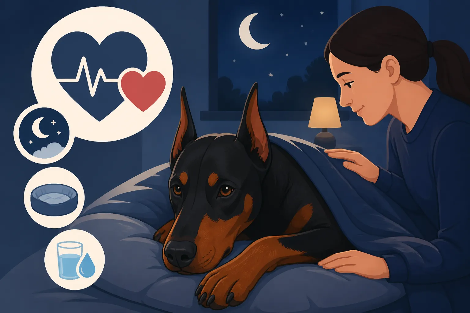 Overnight Care for a Doberman in Heart Failure