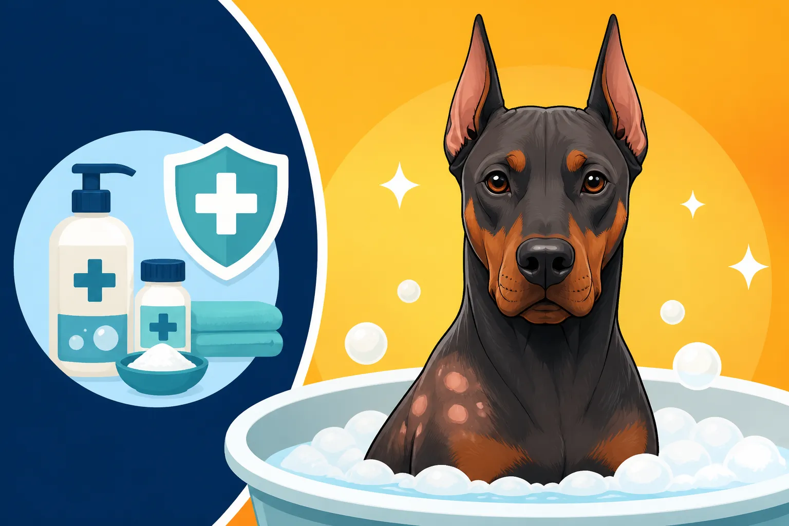 What Medicated Baths Run for a Bald Doberman