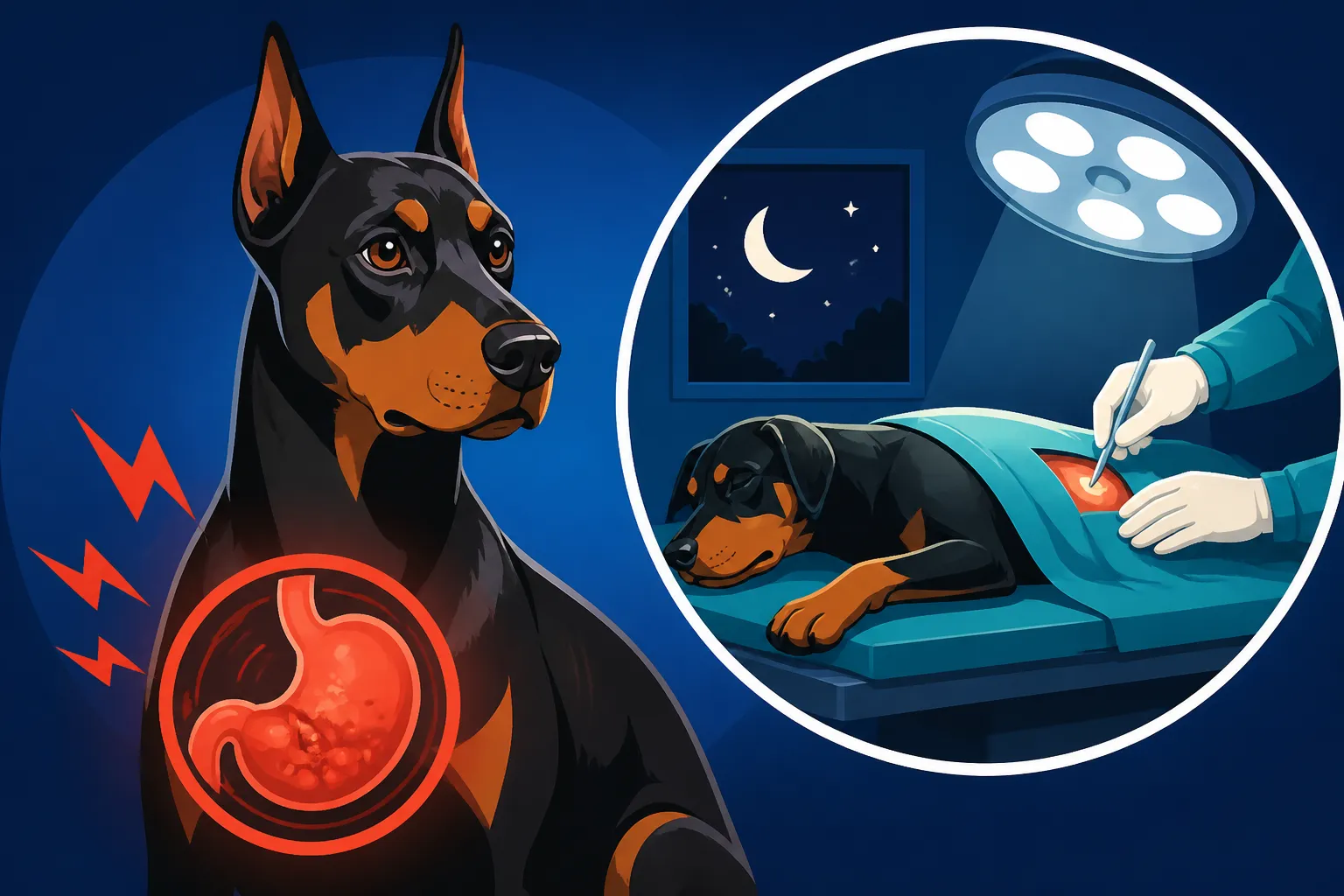 What Doberman Bloat Surgery Runs Overnight