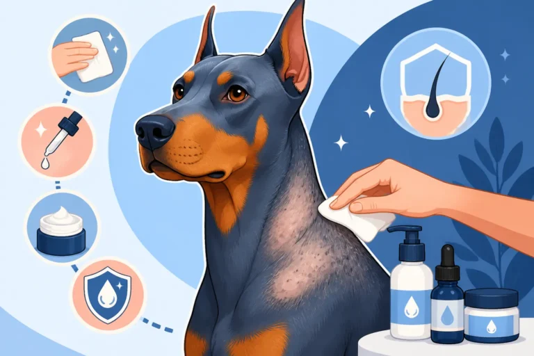 Daily Skin Routine for a Thinning Blue Doberman