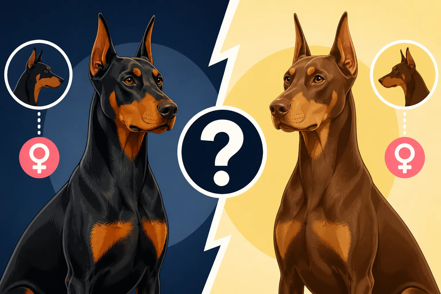 Whether a Doberman Bitch Is Much Lighter