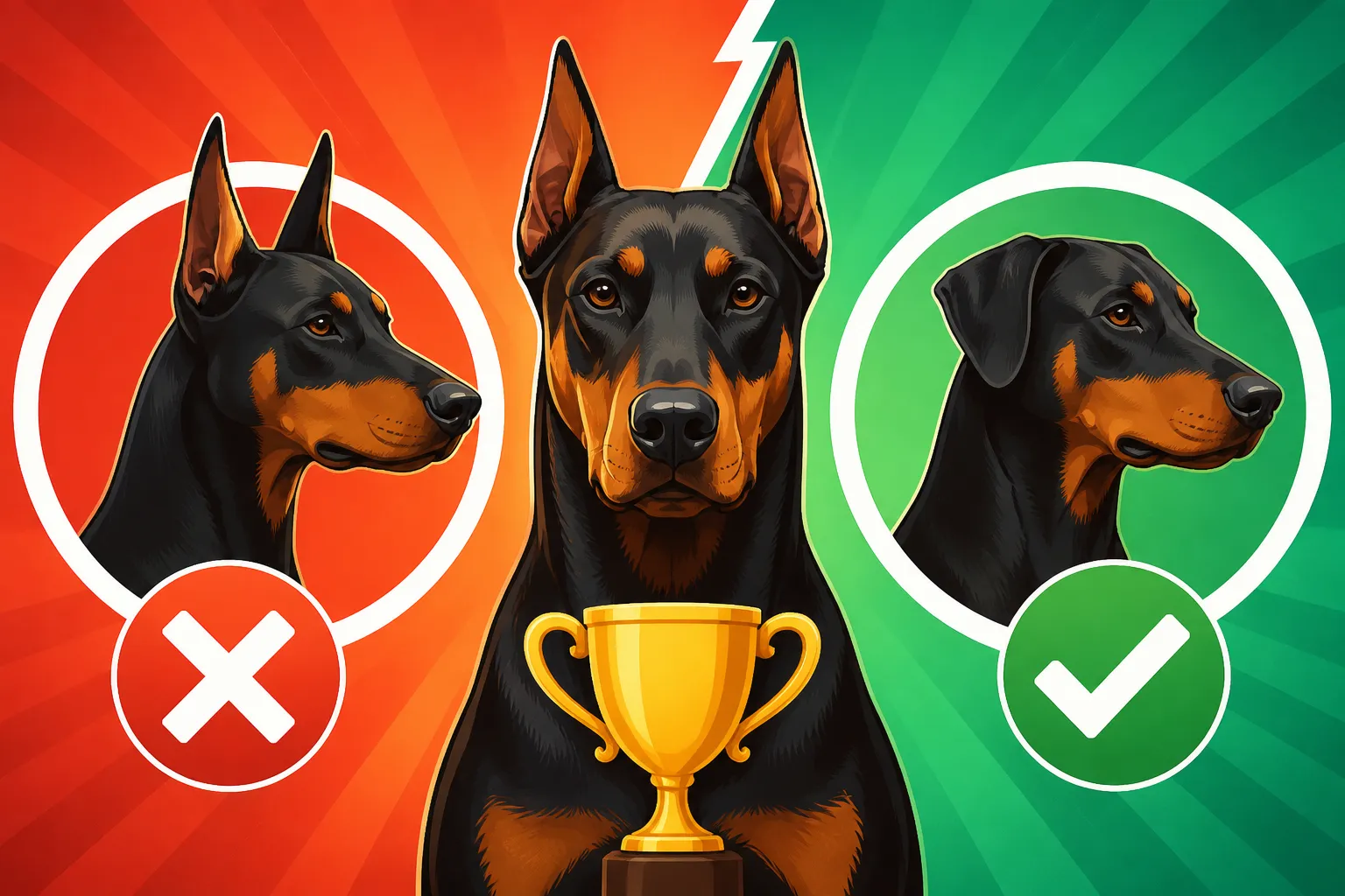 Whether a Doberman Must Be Cropped to Win