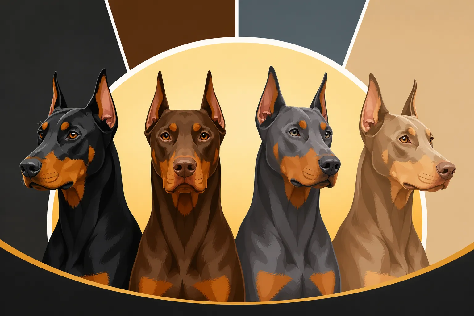 The Four Doberman Colors the AKC Allows