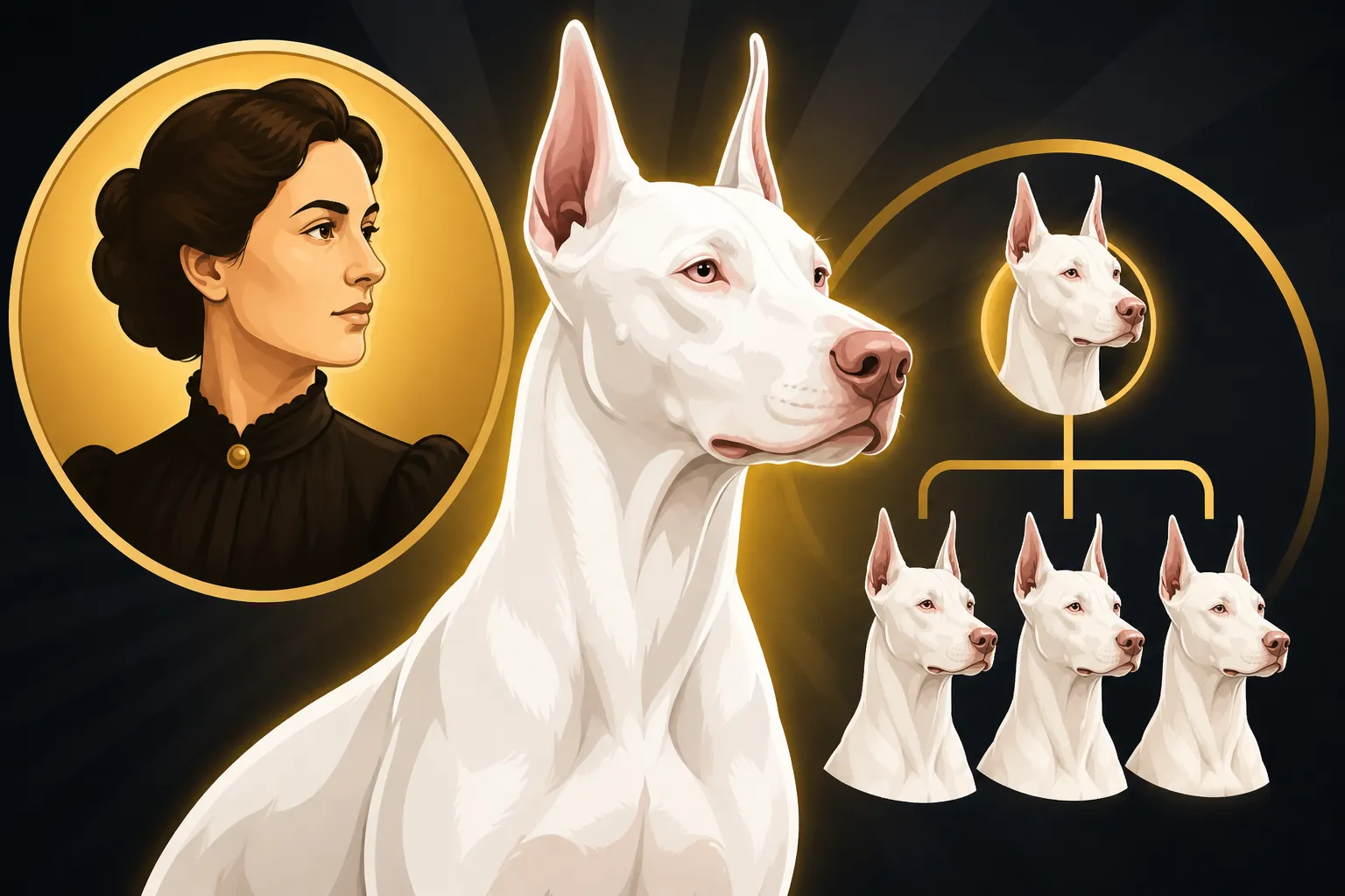 The Female That Started the White Doberman Line