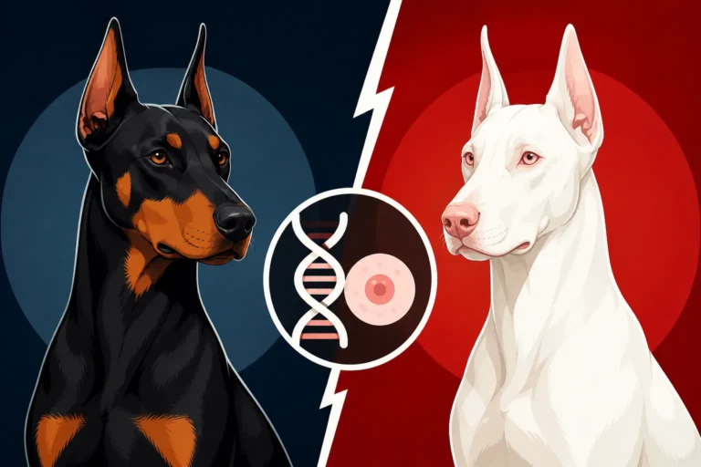 Why a White Doberman Is Really an Albino