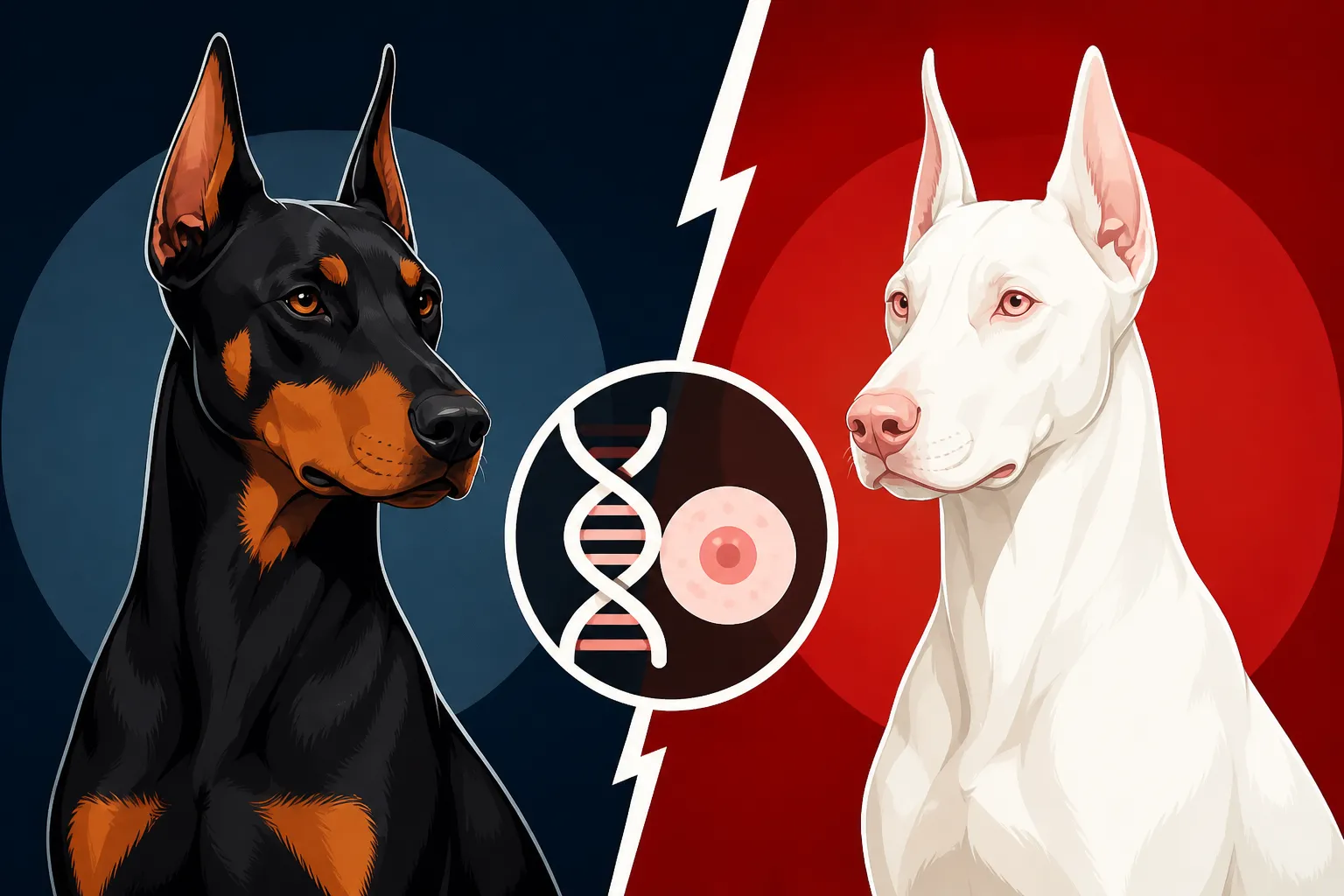 Why a White Doberman Is Really an Albino