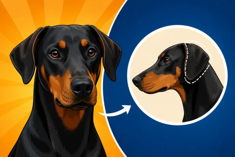 How a Natural Doberman Ear Sits