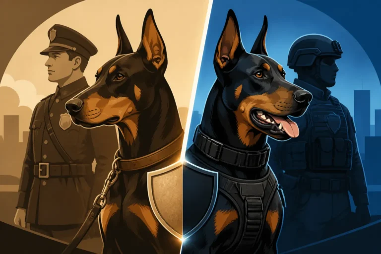 Dobermans as Police Dogs Then and Now