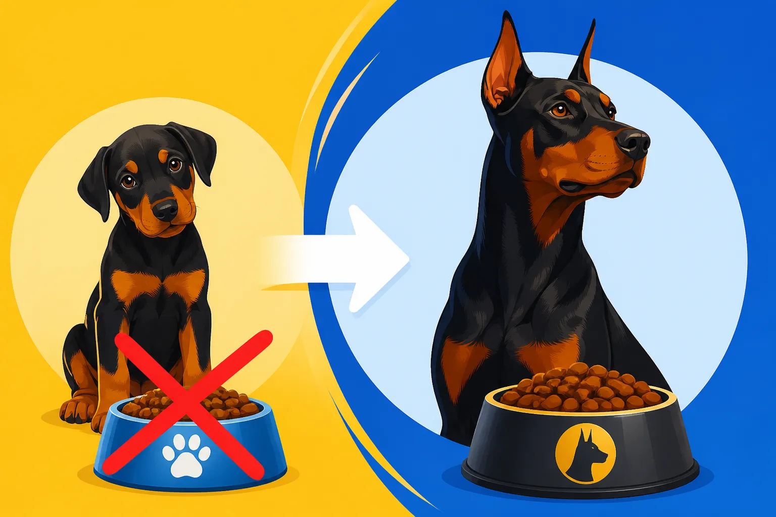 The Age a Doberman Leaves Puppy Food Behind