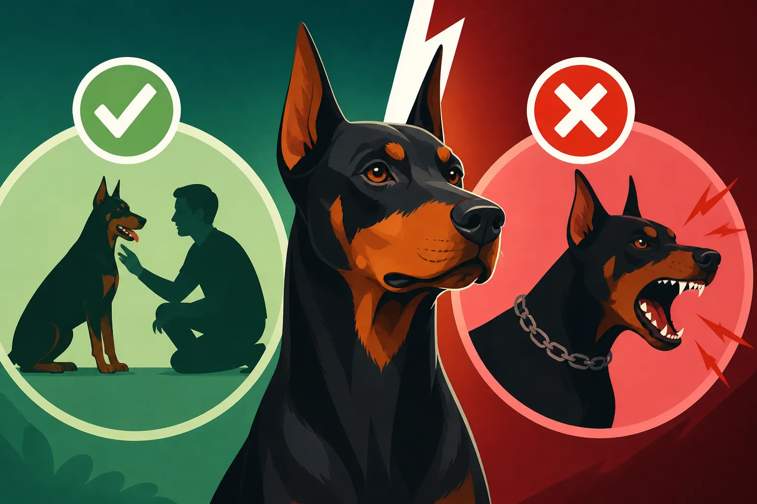 Whether the Standard Calls a Doberman Aggressive