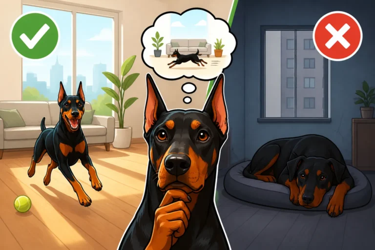 Whether an Apartment Doberman Gets Enough Room