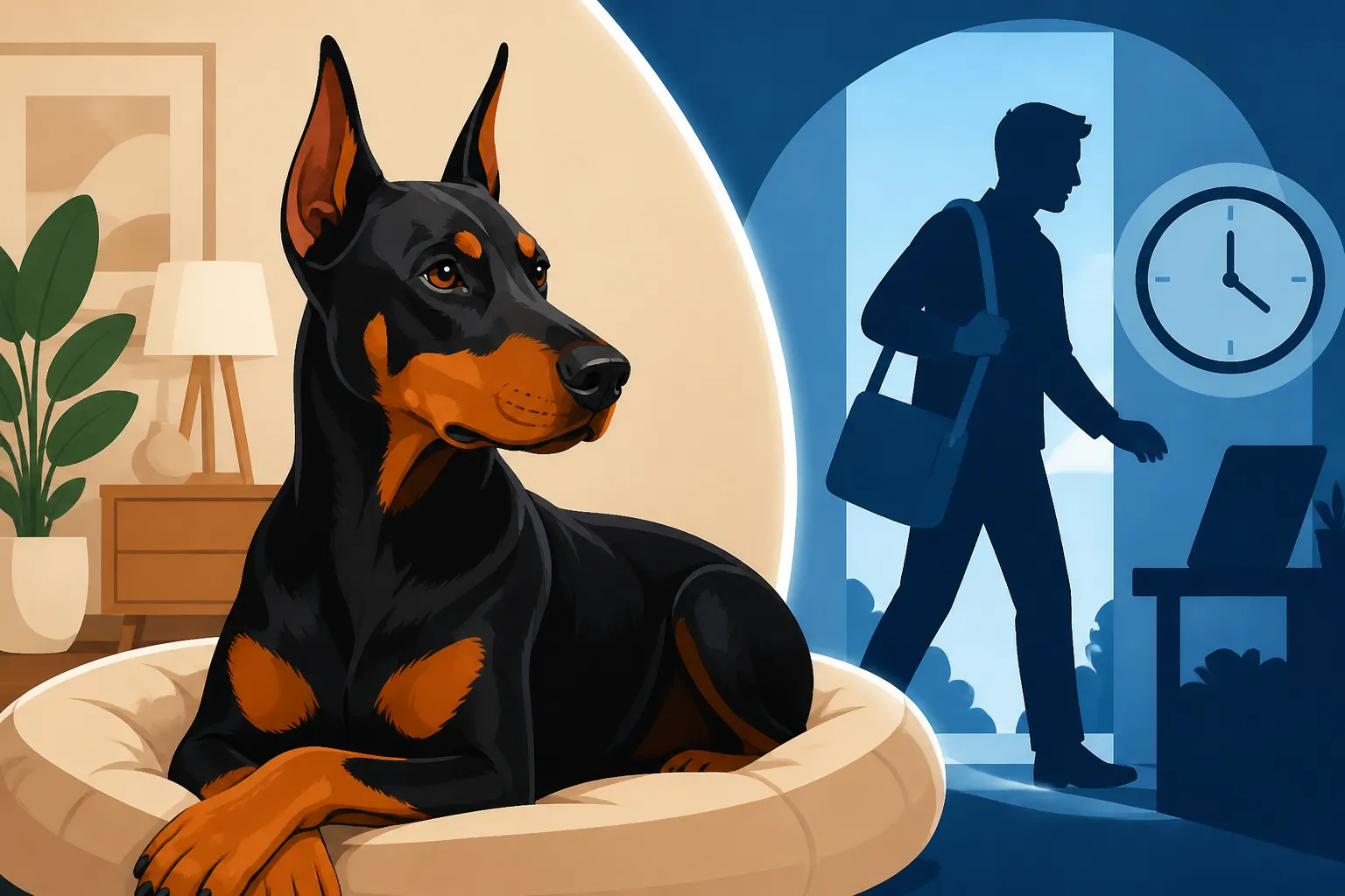 Dobermans for Owners Who Work Long Hours