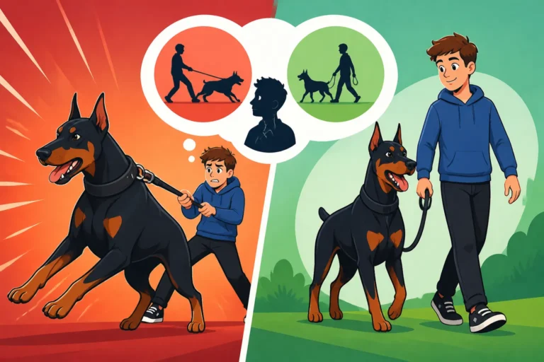 Whether a Doberman Is Too Much for a Teenager to Walk