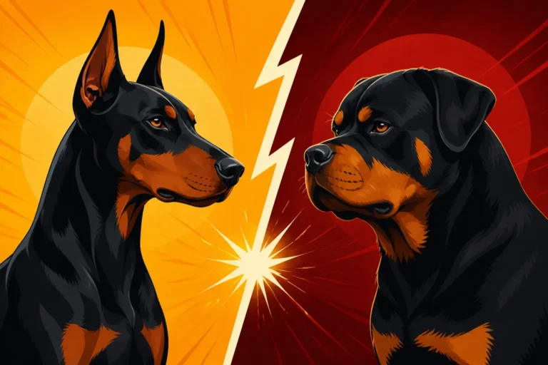 The Doberman Against the Rottweiler