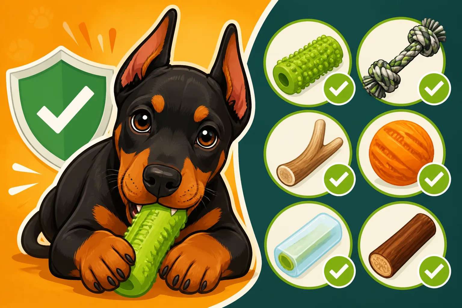 What a Teething Doberman Can Safely Chew