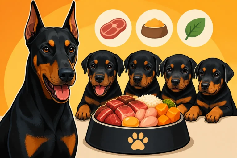 What a Doberman Litter Eats Before It Leaves