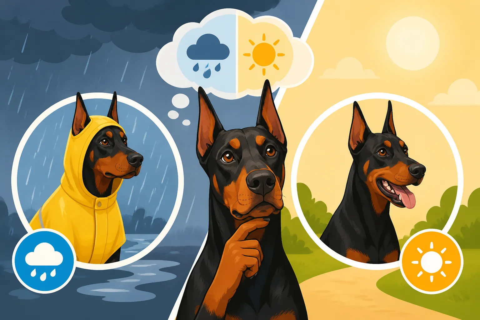Whether a Doberman Needs a Raincoat