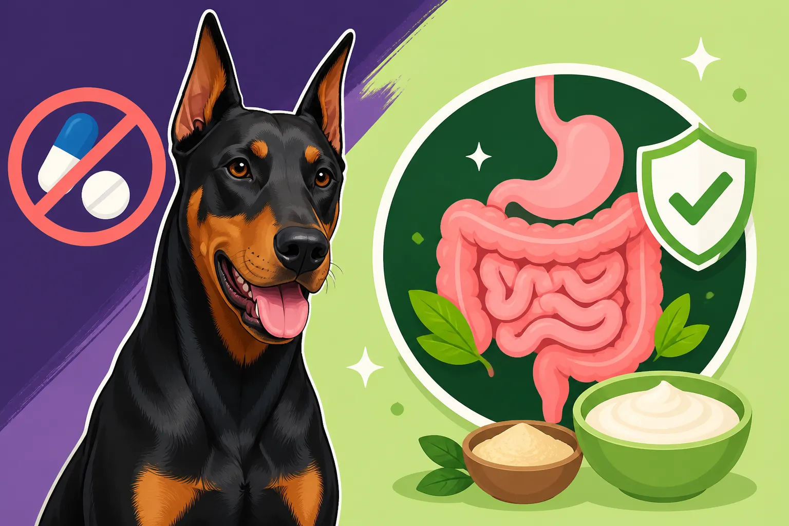 Gut Support After a Doberman Course of Antibiotics