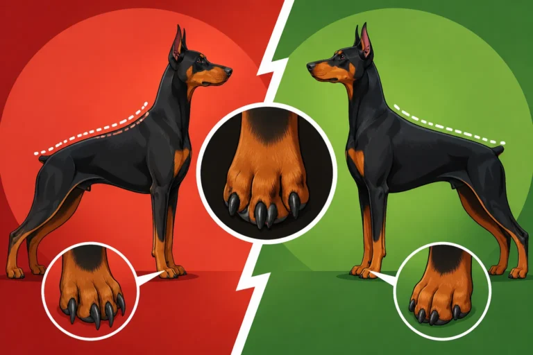 Whether Long Nails Alter How a Doberman Stands