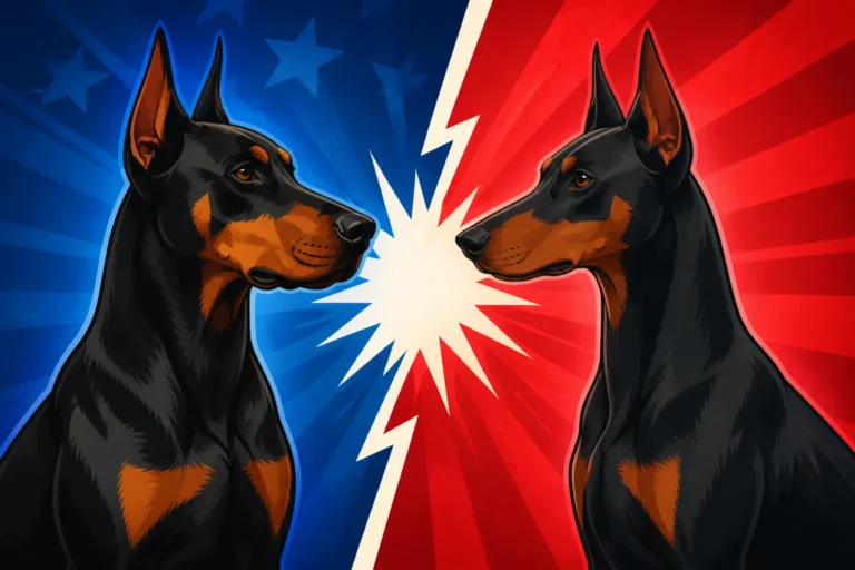 American Against European Dobermans