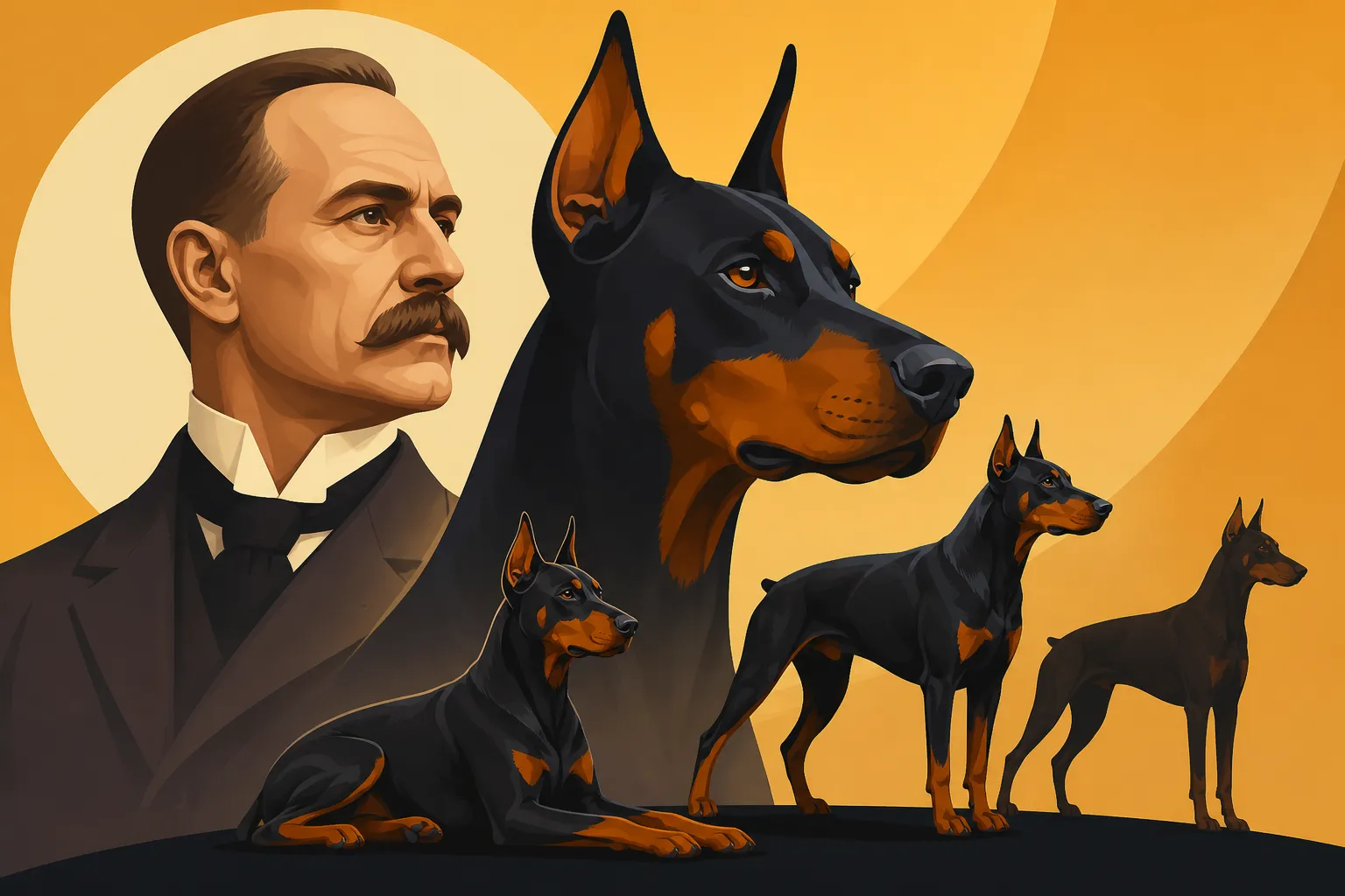 Karl Dobermann and the Dogs He Needed